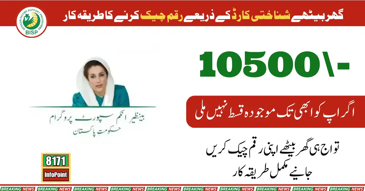 Now 8171 Check Online By CNIC 10500 Payment at Home