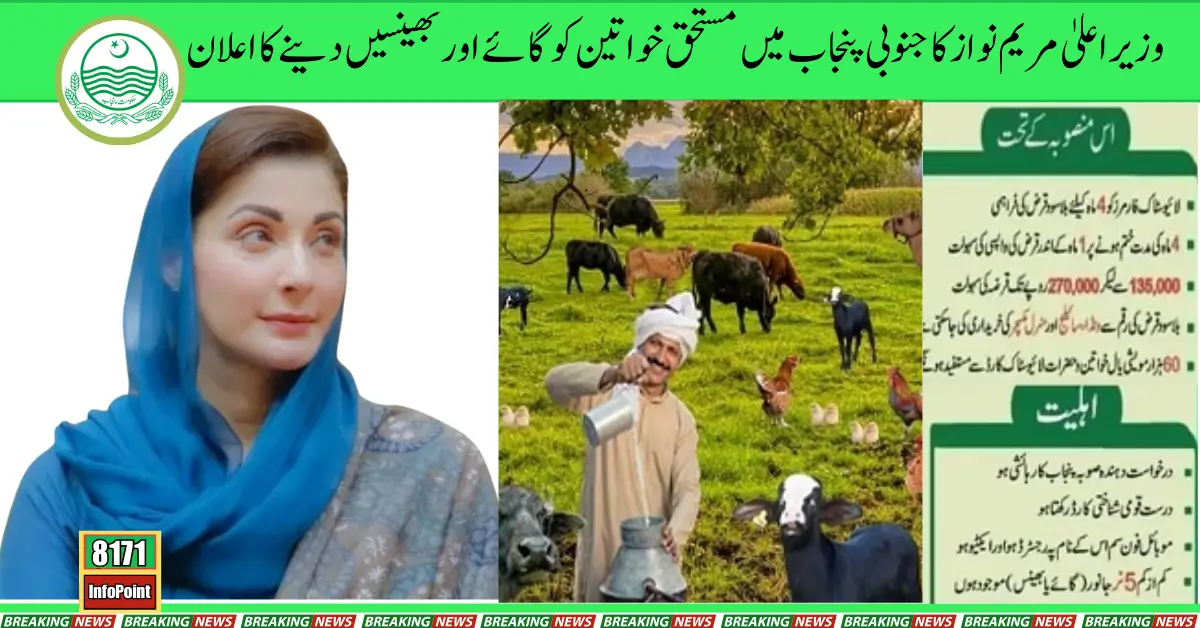 Maryam Nawaz Unveils Livestock Initiative for Empowering Women in South Punjab