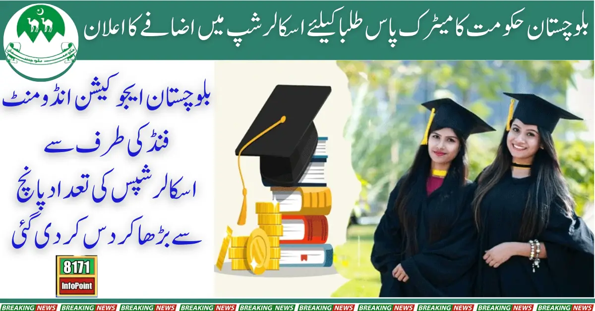 Balochistan Government Increases Scholarships for Matriculated Students, Expanding Opportunities